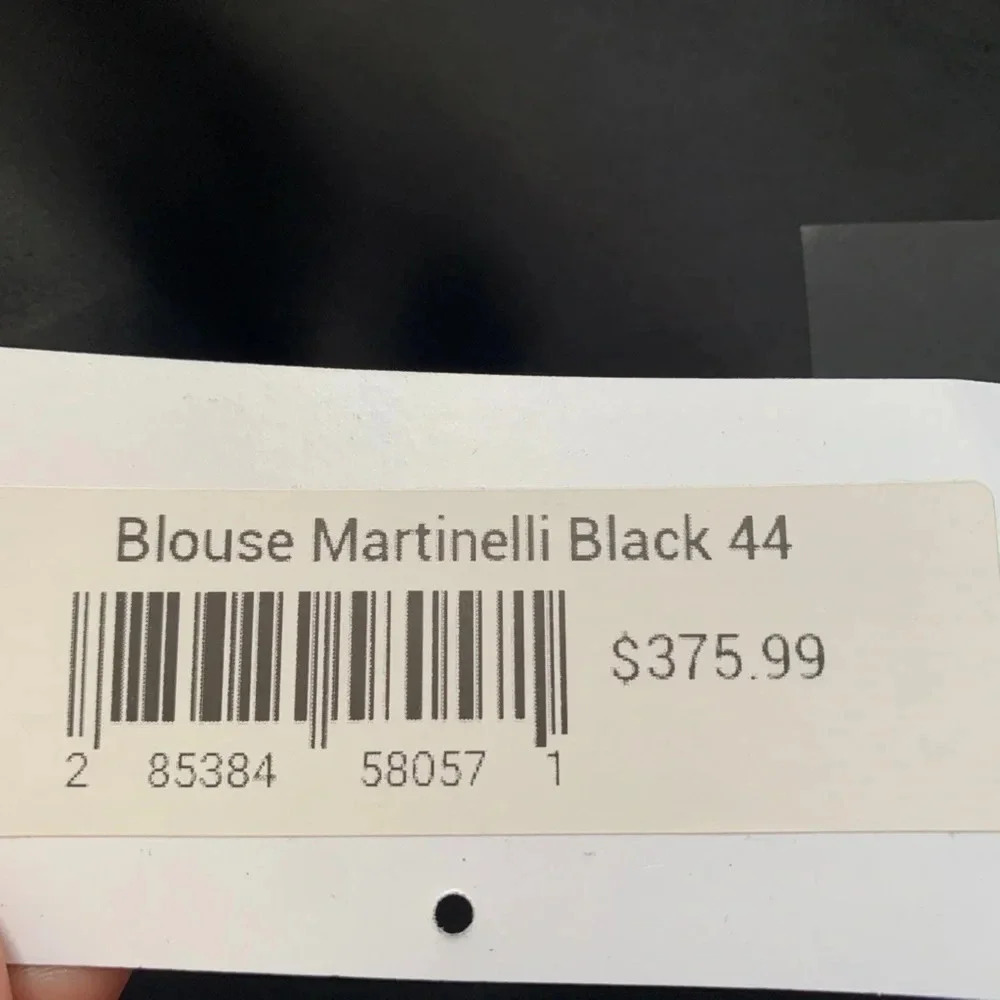 🩵Martinelli Black Satin Blouse (size 44 ITL) Holidays Black Tie Formal - Picture 4 of 16